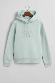 Женское голубое худи REG TONAL SHIELD Голубой M Gant 4203648