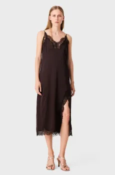 Женский темно-коричневый сарафан Коричневый 34 MAJE MFPRO04903_Dark brown