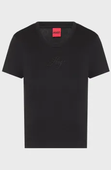 Женская черная футболка Черный S HUGO 50568725;001