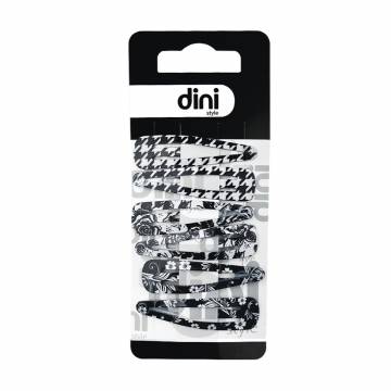 Набор заколок-лапка для волос Dini Kids черно-белый, 6 шт (d-2922) Набор заколок-лапка для волос Dini Kids черно-белый, 6 шт (d-2922)
