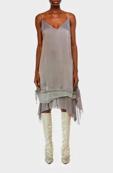 Женский серый сарафан D-UCHI Серый S Diesel A12724 0EPAB