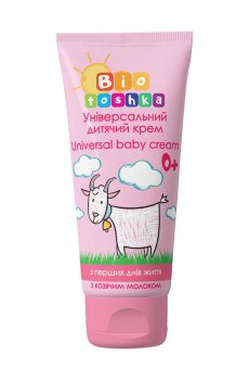 Детский универсальный крем Bioton Cosmetics Biotoshka Universal Baby Cream с первых дней жизни, с козьим молоком, 75 мл