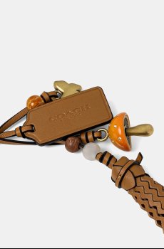 Кожаный брелок Coach Heritage