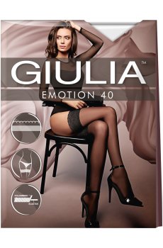 Чулки женские Giulia Emotion 40 DEN, Bianco, размер 1/2