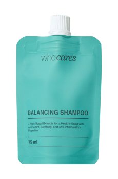 Бессульфатный шампунь Who Cares Balancing Shampoo для сухой и нормальной кожи головы, 75 мл