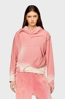 Женское розовое худи F-MAITE FELPA Розовый XS Diesel A12979 0KLAH