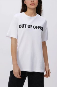 Reserved - Футболка з принтом - білий - 168HT-00X