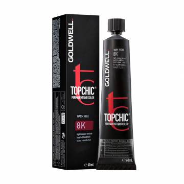 Стойкая профессиональная краска для волос Goldwell Topchic Permanent Hair Color 8K Light Copper Blonde, 60 мл Стойкая профессиональная краска для волос Goldwell Topchic Permanent Hair Color 8K Light Copper Blonde, 60 мл