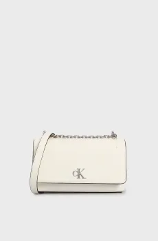 Женская белая сумка MINIMAL MONOGRAM EW FLAP21 Белый ONESIZE Calvin Klein K60K612233