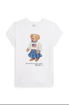 Детская хлопковая футболка Polo Ralph Lauren