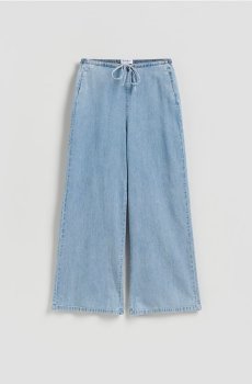 Reserved - Широкі джинси із зав’язкою - синій - 853IU-05J