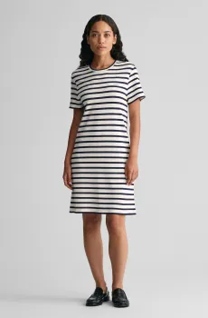 Женское белое платье в полоску STRIPED SS Белый S Gant 4200831