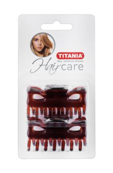 Набор заколок для волос Titania 6 см, коричневые, 2 шт (8020-8 B)