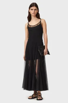 Женское черное платье HARMONIA Черный 6 AllSaints W143DE