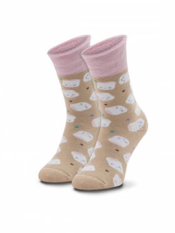 Zooksy Високі шкарпетки unisex Warm Winter Marshmallows Бежевий Zooksy Високі шкарпетки unisex Warm Winter Marshmallows Бежевий