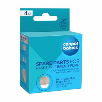 Запасные части для молокоотсоса Canpol Babies Spare Parts for Hands-Free Breast Pump, 4 шт (20/105) Запасные части для молокоотсоса Canpol Babies Spare Parts for Hands-Free Breast Pump, 4 шт (20/105)
