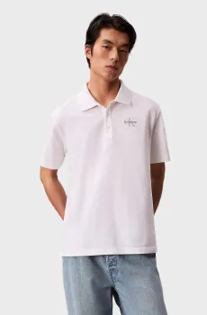 Мужское белое поло EASY MONOLOGO CASUAL Белый L Calvin Klein Jeans LV04RF209G