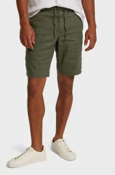 Мужские оливковые льняные шорты HARLEM PO LINEN Оливковый 30 Tommy Hilfiger MW0MW37804