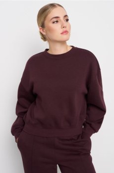 Світшот із обробкою гумкою - червоне дерево