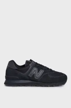 Мужские черные замшевые кроссовки 574 Черный 10 New Balance ML574EVE