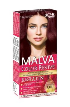 Стойкая крем-краска для волос Malva Color Revive 034 Дикая вишня, 105 мл
