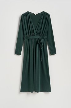 Reserved - Сукня міді з модальним принтом - синьо-зелений - 843CB-67X