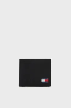 Мужской черный кожаный кошелек HERITAGE Черный ONESIZE Tommy Jeans AM0AM14356