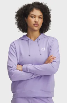 Женское сиреневое худи UA Rival Terry Hoodie Сиреневый M Under Armour 6005511-538