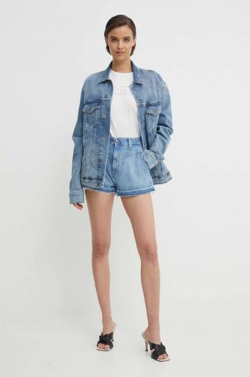 Хлопковая футболка Pepe Jeans LILITH женская цвет белый PL505837 Хлопковая футболка Pepe Jeans LILITH женская цвет белый PL505837
