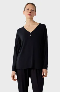 Женский черный лонгслив MODY Черный M Etam 6548106