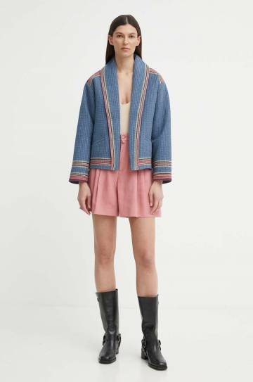 Хлопковый пиджак BA&SH CIAGO oversize узор 1E24CIAG Хлопковый пиджак BA&SH CIAGO oversize узор 1E24CIAG