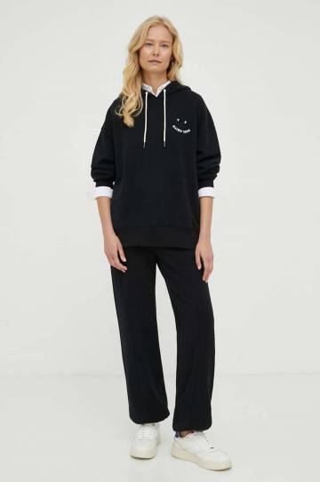 Спортивные штаны PS Paul Smith цвет чёрный с аппликацией Спортивные штаны PS Paul Smith цвет чёрный с аппликацией