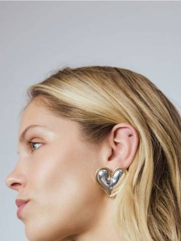 Reserved - Сережки у формі серця - різнобарвний - 305GX-MLC