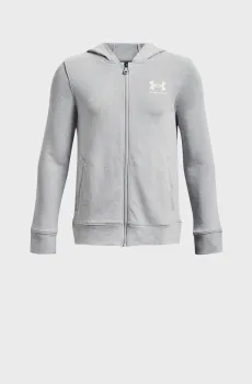 Детское серое худи UA Rival Terry FZ Hoodie Серый 7 Under Armour 1377250-011