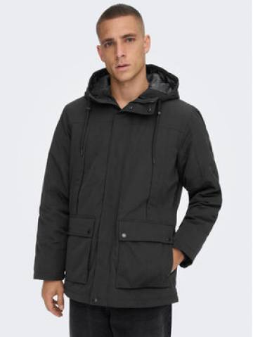 Only & Sons Куртка парка Jayden 22022654 Чорний Regular Fit Only & Sons Куртка парка Jayden 22022654 Чорний Regular Fit