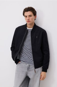 Reserved - Бомбер куртка з коміром-стійкою - чорний - 461HR-99X