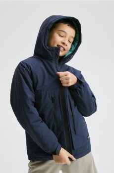Reserved - Утеплена куртка з каптуром - темно-синій - 772HF-59X