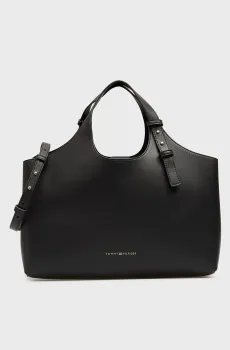 Женская черная сумка LOGO SATCHEL Черный ONESIZE Tommy Hilfiger AW0AW18282