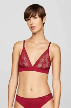 Женский бордовый бюстгальтер UNLINED TRIANGLE Бордовый XS Tommy Hilfiger UW0UW05517