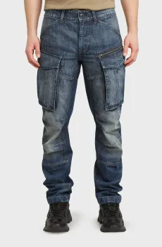 Мужские синие джинсы Rovic zip 3d regular tapered denim Синий 36-32 G-Star RAW D23077,D315