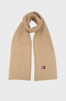 Женский бежевый шарф HERITAGE Бежевый ONESIZE Tommy Jeans AW0AW18983