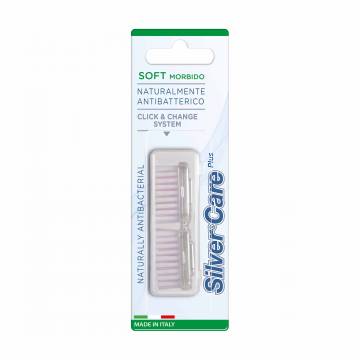 Сменные головки для зубных щеток Silver Care Plus мягкие, 2 шт Сменные головки для зубных щеток Silver Care Plus мягкие, 2 шт