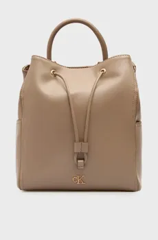 Женский бежевый рюкзак DRAWSTRING Бежевый ONESIZE Calvin Klein LV04F3329G