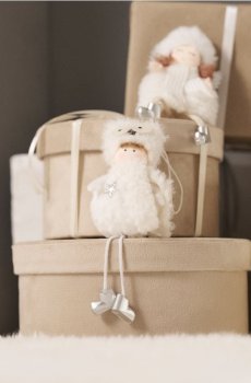 Різдвяна декорація у вигляді ангела - білий