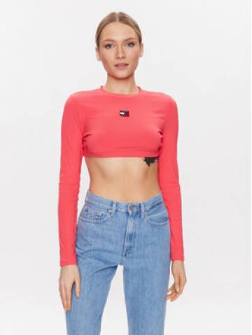 Tommy Jeans Блузка Badge DW0DW15306 Рожевий Regular Fit Tommy Jeans Блузка Badge DW0DW15306 Рожевий Regular Fit