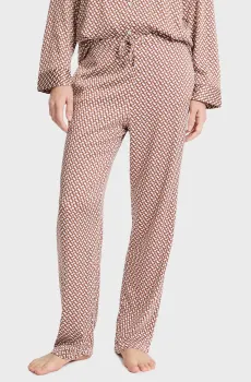 Женские бежевые брюки с узором LIAN Бежевый L Etam 6555924