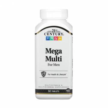 Мультивитамины для мужчин 21st Century Mega Multi for Men, 90 таблеток Мультивитамины для мужчин 21st Century Mega Multi for Men, 90 таблеток