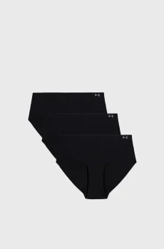 Женские черные трусики (3 шт) UA Pure Stretch NS HIP Черный S Under Armour 1383895-001