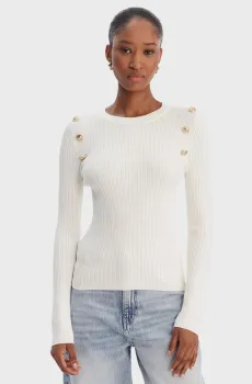 Женский белый джемпер Белый L Guess W6RR58.Z2YK2;G1O6
