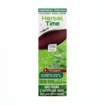 Безаммиачная крем-хна для волос Herbal Time 9 Баклажан, 75 мл Безаммиачная крем-хна для волос Herbal Time 9 Баклажан, 75 мл